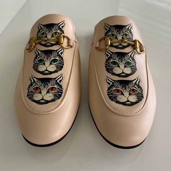 New Authentic Gucci Princetown Mule Cat G 37 US 7 - Picture 9 of 16